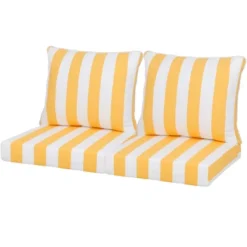 24x24 Inch Outdoor Deep Seat Cushion Set - Waterproof Fade-Resistant Patio Furniture Cushions With Removable Covers -Outdoor Living Gardens GUEST 02aef423 2485 4558 84cb 66956309d306