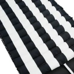 2PCS Set Outdoor Lounge Chair Cushion Replacement Patio Funiture Seat Cushion Chaise Lounge Cushion-BLACK-WHITE -Outdoor Living Gardens GUEST 03985b40 4d12 427e b393 729d547158ce