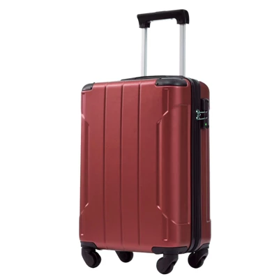 20-Inch Red Hardshell ABS Luggage With Double Spinner Wheels And TSA Lock Travel Carry-On Luggage 8 20-Inch Red Hardshell ABS Luggage With Double Spinner Wheels And TSA Lock Travel Carry-On Luggage - Image 6