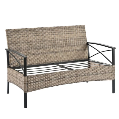 Patio Furniture, Outdoor Furniture, Seasonal PE Wicker Furniture, Four Set Wicker Furniture With Black Metal Table 6 Patio Furniture, Outdoor Furniture, Seasonal PE Wicker Furniture, Four Set Wicker Furniture With Black Metal Table - Image 4