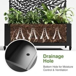 71.37in.L X 35.1in.W X 15.6in.H Black Metal Rectangle Planting Box With Climbing Frame (1-Pack) -Outdoor Living Gardens GUEST 07c43052 2c79 491b 8759 76c100b96689