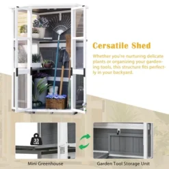 Mini Greenhouse Storage Shed: 63" Height, Wood, Waterproof And Secure -Outdoor Living Gardens GUEST 0a1e8ba1 25c7 4060 8658 e40733d95aa5
