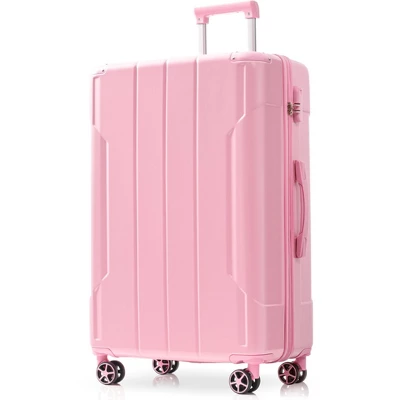 28 Inch Pink Hardshell Luggage Lightweight Durable ABS Suitcases With Double Wheels Expandable Checked 9 28 Inch Pink Hardshell Luggage Lightweight Durable ABS Suitcases With Double Wheels Expandable Checked - Image 7