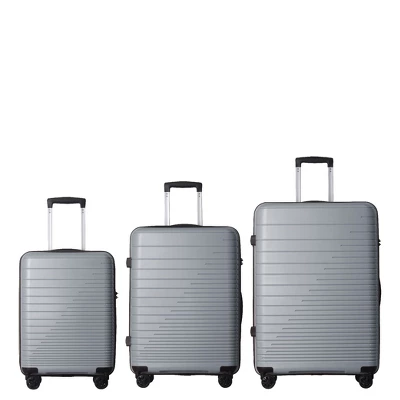 3-Piece Luggage Set, PP Hardshell Carry-On Suitcases With Spinner Wheels And TSA Lock (20", 24", 28"), White 10 3-Piece Luggage Set, PP Hardshell Carry-On Suitcases With Spinner Wheels And TSA Lock (20", 24", 28"), White - Image 8