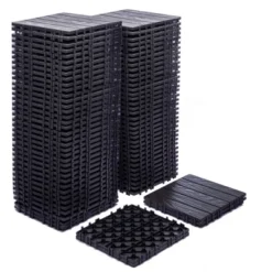 76-Pack 11.42"x11.42" Plastic Interlocking Deck Tiles - 68.80 Sq.Ft Outdoor Plastic Flooring, Super Durable, Waterproof -Outdoor Living Gardens GUEST 0c2464d2 3053 427a aac7 c1fb6eed5a9a