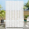 46.8in.W X 71.37in.H White Brick Shape Galvanized Sheet Outdoor Private Screen Decorative Art Panel -Outdoor Living Gardens GUEST 0f4f5d5a 3d1b 4c93 b92f 2b6c662dccb3