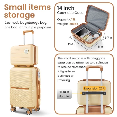 Luggage Sets 4 Piece(14/20/24/28) PP Lightweight & Durable Expandable Suitcase 7 Luggage Sets 4 Piece(14/20/24/28) PP Lightweight & Durable Expandable Suitcase - Image 5