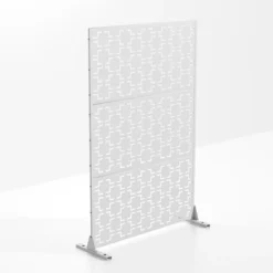 1-Piece Four-Sided White Galvanized Sheet Outdoor Privacy Screen, Garden Screen Partition -Outdoor Living Gardens GUEST 11ff3546 8757 4f46 bd82 8220c605d682