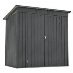 6 X 4 Ft Outdoor Storage Shed, All Weather Tool Shed For Garden, Backyard, Lawn, Black -Outdoor Living Gardens GUEST 1227600c 8431 4f5c 9120 8ef75830b2a8