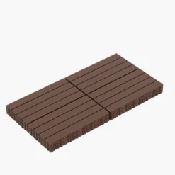 2FT Patio Deck Tiles, DIY Interlocking Decking, Quick Install For Porch, Poolside, Balcony, Backyard. 24pcs Red Brown -Outdoor Living Gardens GUEST 14c6cb97 2819 439a 9c9f 4f27faf2cffc
