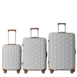 3-Piece Luggage Set, Lightweight Travel Suitcases With Rolling Wheels, TSA Lock, And Molded Corners (20", 24", 28"), White -Outdoor Living Gardens GUEST 14e378a5 a7de 4e7c 93b2 d0009bb998c2