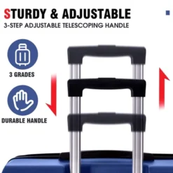 28 Inch Blue Hardshell Luggage Lightweight Durable ABS Suitcases With Double Wheels Expandable Checked -Outdoor Living Gardens GUEST 1547ccdb 8590 469f a152 9d2d39fdd7c7