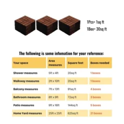 Acacia Wood Interlocking Deck Tiles Checker Pattern, 30 PCS 12" X 12" Square Acacia Hardwood Outdoor Flooring -Outdoor Living Gardens GUEST 1735bc5c 99b9 4955 a6ef cacfd0947ee6