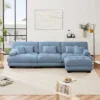 Oversized L Shaped Cloud Couch For Living Room Deep Seat Sofa Couch With Convertible Ottoman Chenille Light Coffee -Outdoor Living Gardens GUEST 194d9062 2998 4186 b3d9 1d36564007aa