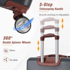 Hardshell Luggage Sets 3 Pieces 20"+24" Luggages And Cosmetic Case Spinner Suitcase With TSA Lock Lightweight,White -Outdoor Living Gardens GUEST 1a4bf188 d15e 4933 8e02 8eae8876d85a