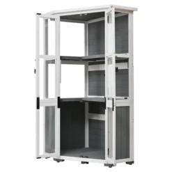 Garden Storage Shed & Mini Greenhouse With Waterproof Roof, Lockable Door & Shelves -Outdoor Living Gardens GUEST 1c380d5b 5893 41b8 9dbc 374f57e5985d