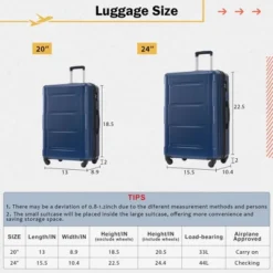 2 Piece Luggage Set With Bags Expanable Spinner Wheels ABS Lightweight Suitcase With TSA Lock 20inch+24inch -Outdoor Living Gardens GUEST 208aaa0f a6a1 434c 987e a766edeafae7