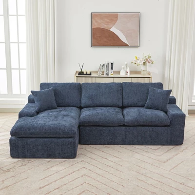 Cloud Sectional Sofa 107.9" Upholstered Sofa Couch With Double-layer Cushion And Side Pockets 4 Cloud Sectional Sofa 107.9" Upholstered Sofa Couch With Double-layer Cushion And Side Pockets - Image 2