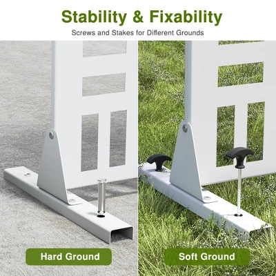 1-Piece 46.8 In. W X 71.37 In. H Brown Outdoor Metal Screen Decorative Art Panel,Outdoor Garden Screen 5 1-Piece 46.8 In. W X 71.37 In. H Brown Outdoor Metal Screen Decorative Art Panel,Outdoor Garden Screen - Image 3