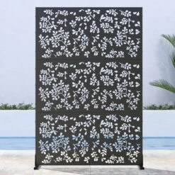 1-Piece 46.8in.W X 71.37in.H Black Rectangle Outdoor Metal Screen Decorative Art Panel 11 1-Piece 46.8in.W X 71.37in.H Black Rectangle Outdoor Metal Screen Decorative Art Panel -Outdoor Living Gardens GUEST 28c438ef 1728 45ee ab71 0c0484c9552f