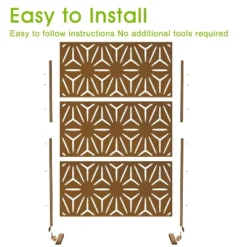 47-inches W X 72-inches H White Galvanized Sheet Screen Outdoor And Lndoor Divider For Balcony Patio Garden Room Divider (Star 01) 11 47-inches W X 72-inches H White Galvanized Sheet Screen Outdoor And Lndoor Divider For Balcony Patio Garden Room Divider (Star 01) -Outdoor Living Gardens GUEST 2b426467 b34b 4c09 b789 a317c2d58f1f