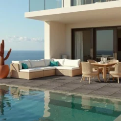 11 Pieces Of 11.7" X 23.4" Plastic Wood Deck Tiles For Outdoor Terrace Flooring, Orange Color