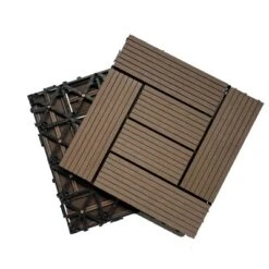 Wood Plastic Composite Deck Tiles Set Of 20pcs, Composite Decking Resist Rust, Patio Flooring Outdoor Waterproof -Outdoor Living Gardens GUEST 33f8d25f 1a3d 472f 8cbc 2462e4f56111