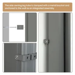 Retractable Side Screen Awning, UV Resistant, Waterproof, Patio Privacy Screen For Garden, Balcony, 118.1" X 70.9" -Outdoor Living Gardens GUEST 35eefab0 d811 4cd2 9d1b 18bb6961f3a2 2