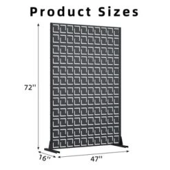 1-Piece Black Rectangle Outdoor Metal Screen Decorative Art Panel,Outdoor Garden Screen -Outdoor Living Gardens GUEST 37fed916 9996 4d8b b376 61c7f277215d