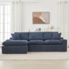 Cloud Sectional Sofa 107.9" Upholstered Sofa Couch With Double-layer Cushion And Side Pockets -Outdoor Living Gardens GUEST 3978f700 cfdc 47fa 8243 6db5fb7be71e