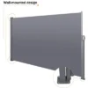 138" X 71" Retractable Side Awning, Waterproof And UV-Resistant, Privacy Screen Divider Roll Up Balcony(Grey) 1 138" X 71" Retractable Side Awning, Waterproof And UV-Resistant, Privacy Screen Divider Roll Up Balcony(Grey) -Outdoor Living Gardens GUEST 3b7b2688 acbf 4184 a75c ff5746feff70