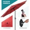 Outdoor Patio Umbrella With Push Button Tilt And Crank, Market Umbrella 8 Sturdy Ribs UV Protection Waterproof For Garden, Backyard -Outdoor Living Gardens GUEST 3c45bcbd f58e 4b71 b2bf f59923301f22