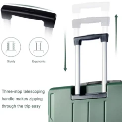 20-Inch Green Hardshell ABS Luggage With Double Spinner Wheels And TSA Lock Travel Carry-On Luggage -Outdoor Living Gardens GUEST 3e52bab9 2c6d 44c7 85d3 479cb99ca736