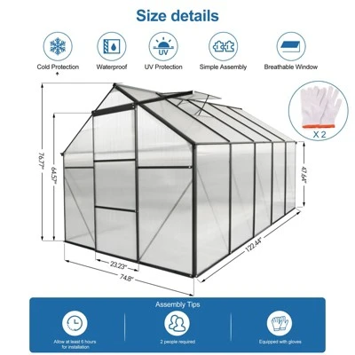 Polycarbonate Greenhouse For Outdoors In Winter 8 Polycarbonate Greenhouse For Outdoors In Winter - Image 6