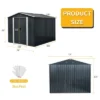 8x10ft Outdoor Metal Storage Shed With Metal Foundation Gray -Outdoor Living Gardens GUEST 406823fb ea40 4c6a 88f8 02b84e6b98c6