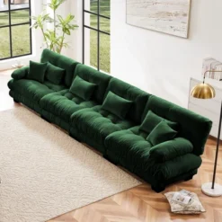 4 Seater Modular Deep Seat Chenille Sofa Couch Comfy Upholstered Sofa For Living Room Chenille Light Coffee -Outdoor Living Gardens GUEST 41fadf01 3362 4cab b42e db3e9ce6f799