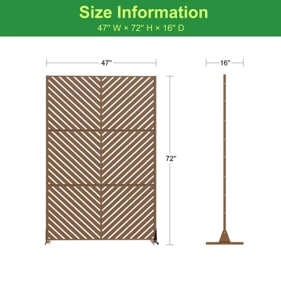 Brown Parallel Line Galvanized Sheet Screen, Outdoor Privacy Screen 5 Brown Parallel Line Galvanized Sheet Screen, Outdoor Privacy Screen - Image 3
