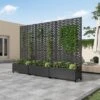 Wrought Iron Black Planter Box With Climbing Rack (Brick ) -Outdoor Living Gardens GUEST 43b92c51 e7ea 498d 8843 f9b02b178cfc