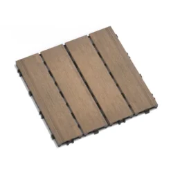 Patio Floor Tiles Pack Of 11, WPC Wood-Plastic Composite, DIY Interlocking, Quick Deck, Water Resistant Indoor Outdoor - 11.8" 3D TEAK 22 Patio Floor Tiles Pack Of 11, WPC Wood-Plastic Composite, DIY Interlocking, Quick Deck, Water Resistant Indoor Outdoor - 11.8" 3D TEAK -Outdoor Living Gardens GUEST 455eaacb ccc7 4a3f bebd bdb3c4b648ff