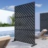 Oversized Black Galvanized Steel Decorative Partition | 183H X 120W X 40D Cm 2 Oversized Black Galvanized Steel Decorative Partition | 183H X 120W X 40D Cm -Outdoor Living Gardens GUEST 4679886f 2664 4f2d af18 dcca8b632fab