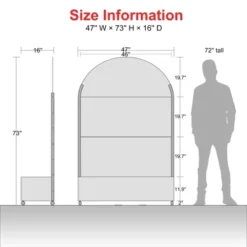 1 Piece Iron Black Arched Outdoor Planting Box With Climbing Frame, Garden Planting Decoration -Outdoor Living Gardens GUEST 4c9719de 01a8 45fd bc76 6d77b7b2cffe