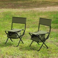 Portable 2-Piece Folding Chair With Storage Bag, Ideal For Indoor, Outdoor Camping, Picnics, And Fishing -Outdoor Living Gardens GUEST 501c0359 e7bd 48a9 af61 9a1bcdd17fc5