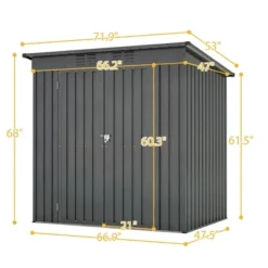 6 X 4 Ft Outdoor Storage Shed, All Weather Tool Shed For Garden, Backyard, Lawn, Black -Outdoor Living Gardens GUEST 50a0ed54 84d6 44cc 924a ca6f1c7baca0