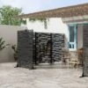 1-Piece 46.8 In. W X 71.37 In. H Light And Shadow Type Black Galvanized Sheet Outdoor Screen Decorative Art Panel -Outdoor Living Gardens GUEST 5141b629 3e93 4ffa a3f9 271d712cd1bf