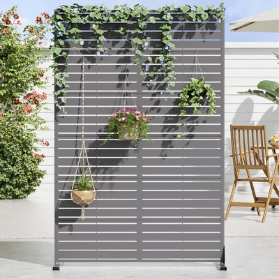 Classic Rectangular Green Galvanized Sheet Screen With Blinds, Outdoor Partition Garden Screen 8 Classic Rectangular Green Galvanized Sheet Screen With Blinds, Outdoor Partition Garden Screen - Image 6