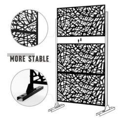 1-Piece 46.8in.W X 71.37in.H Black Mesh Metal Outdoor Privacy Screen Decorative Art Panel 12 1-Piece 46.8in.W X 71.37in.H Black Mesh Metal Outdoor Privacy Screen Decorative Art Panel -Outdoor Living Gardens GUEST 5400939f 2066 4aa1 ad0d bb467281c210