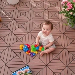 44 Pack Patio Deck Tiles,12"x12" Plastic Interlocking Deck Tiles, Outdoor And Indoor Patio Decking Tiles For Poolside Balcony Backyard -Outdoor Living Gardens GUEST 56e2bf54 af2f 4860 bb5d f4f86e8d0a8b