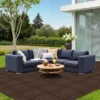 11 PCS 11.7" X 11.7" Textured Square Plastic Wood Deck Tiles, Outdoor Terrace Flooring In Brown -Outdoor Living Gardens GUEST 579ab6e8 8b3b 4755 b96f 374bb30c4912