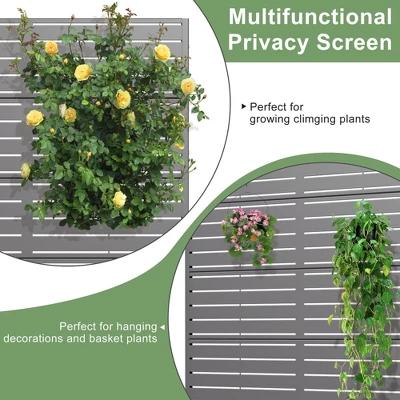 Classic Rectangular Green Galvanized Sheet Screen With Blinds, Outdoor Partition Garden Screen 4 Classic Rectangular Green Galvanized Sheet Screen With Blinds, Outdoor Partition Garden Screen - Image 2