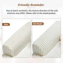 129" Oversized Sectional Sofa U-shaped Sofa Couch Modern Sofa Upholstered In Soft Corduroy With A Chaise Lounge For Living Room, Beige -Outdoor Living Gardens GUEST 5e84d7f2 b345 4cf2 9178 37092151d8ab